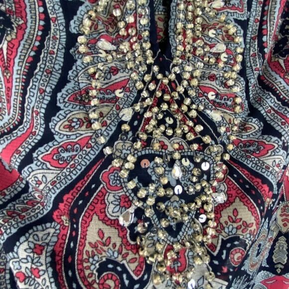 INC International Concepts Embellished Tunic Blouse Size XL - Picture 4 of 8